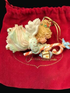 Wishing You Christmas Cheer Angel Ornament By Ashton-Drake 1996